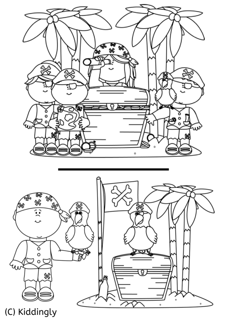 Coloring Sheet - Pirate Theme Coloring Sheet - Pirate Theme - C Kiddingly 724x1024