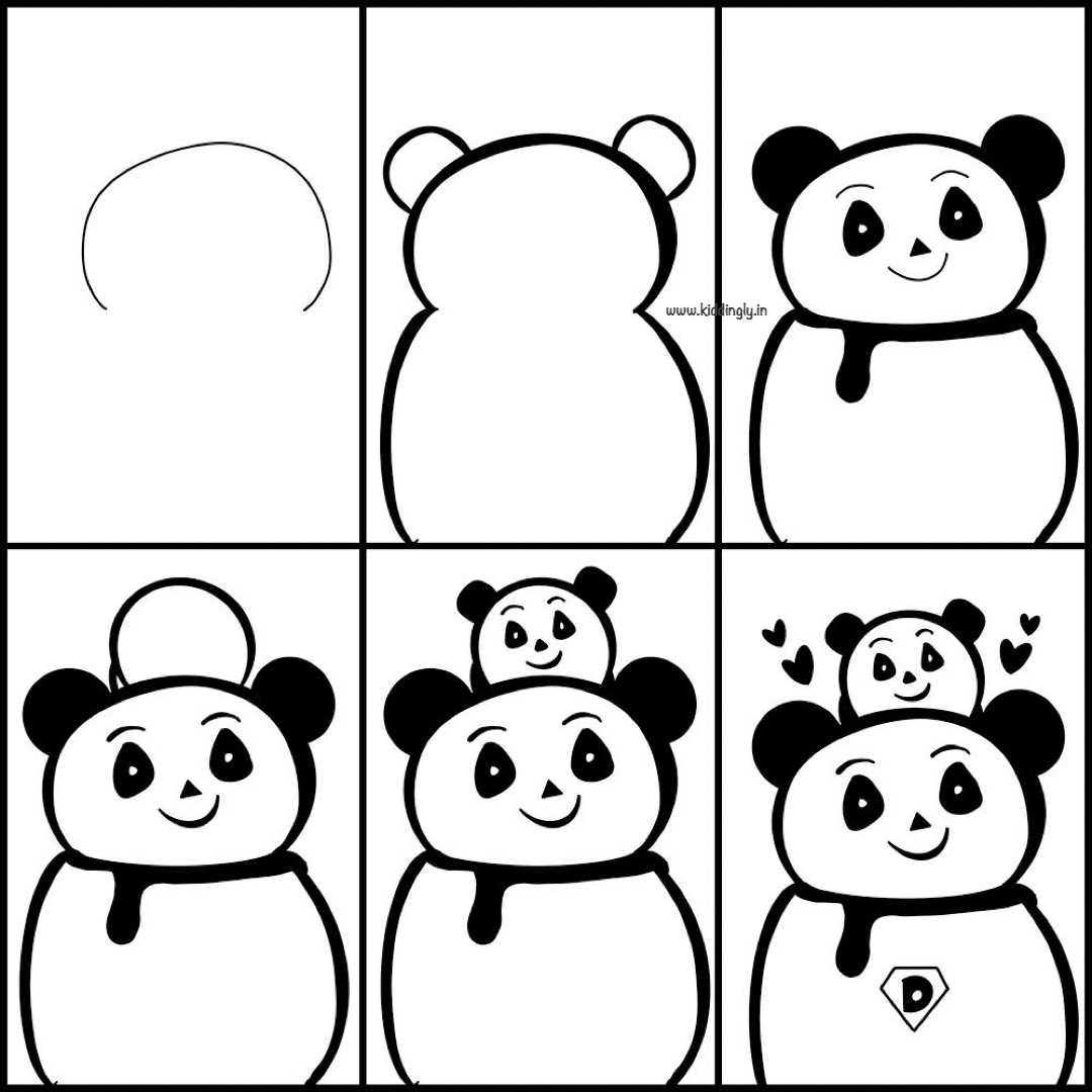 How to draw Panda – Kiddingly